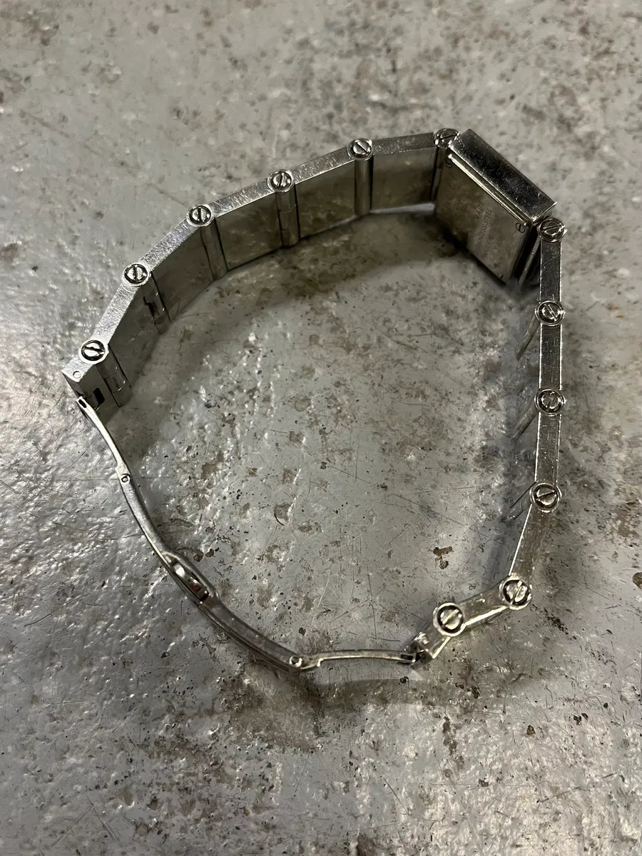 1990s Gucci Tom Ford Squared Silver Watch (OS) IbcBruq 5