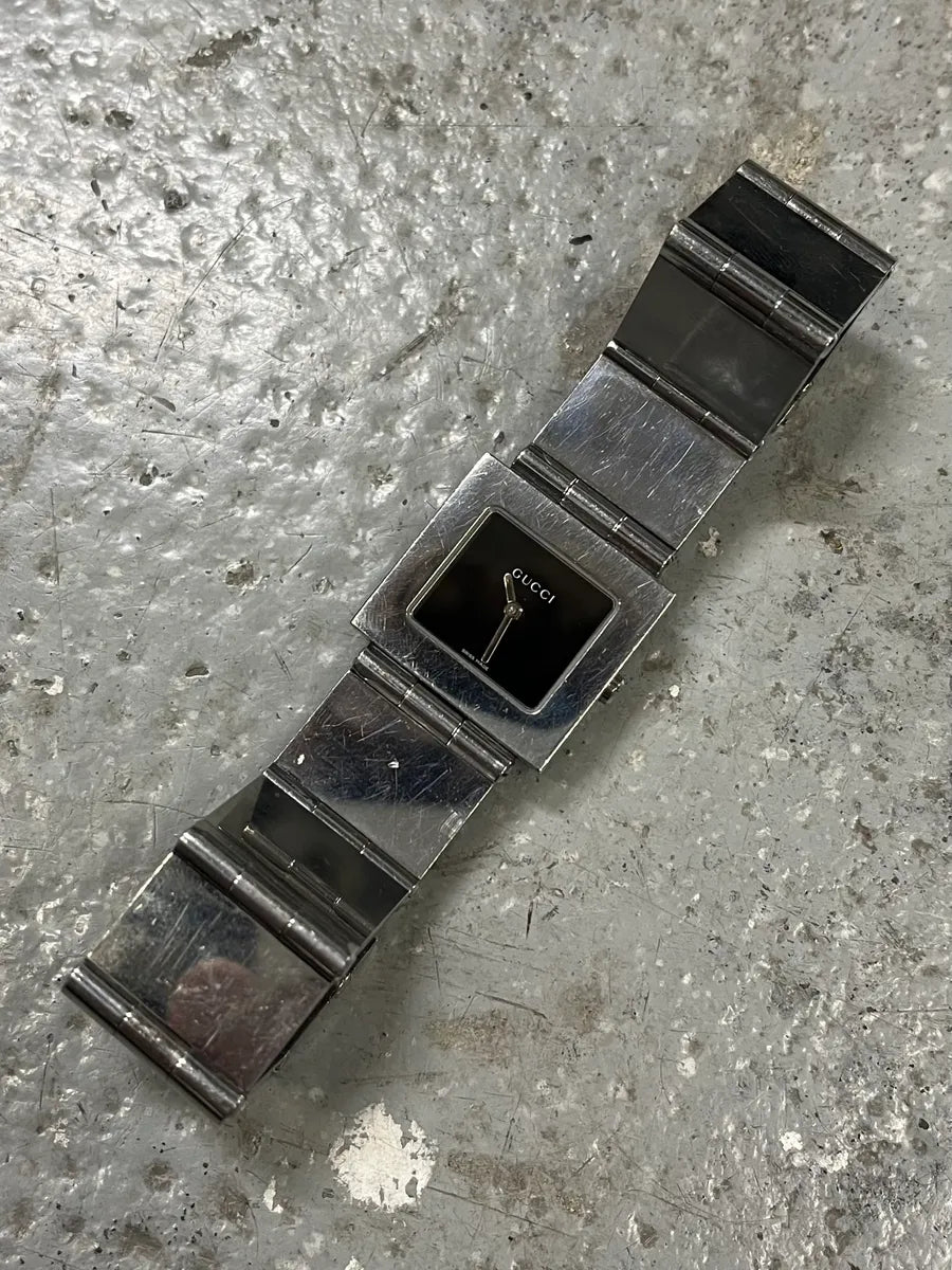 1990s Gucci Tom Ford Squared Silver Watch (OS) lNqBnlb 4