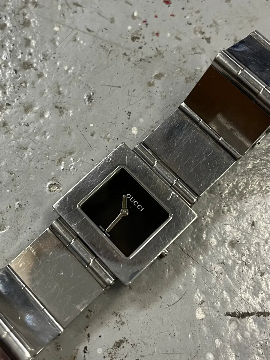 1990s Gucci Tom Ford Squared Silver Watch (OS) lNqBnlb 6