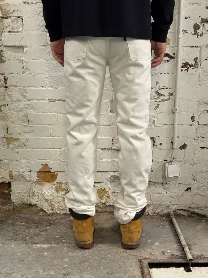 1990s Gucci White Cream Straight Leg Jeans KkkkvtH 3