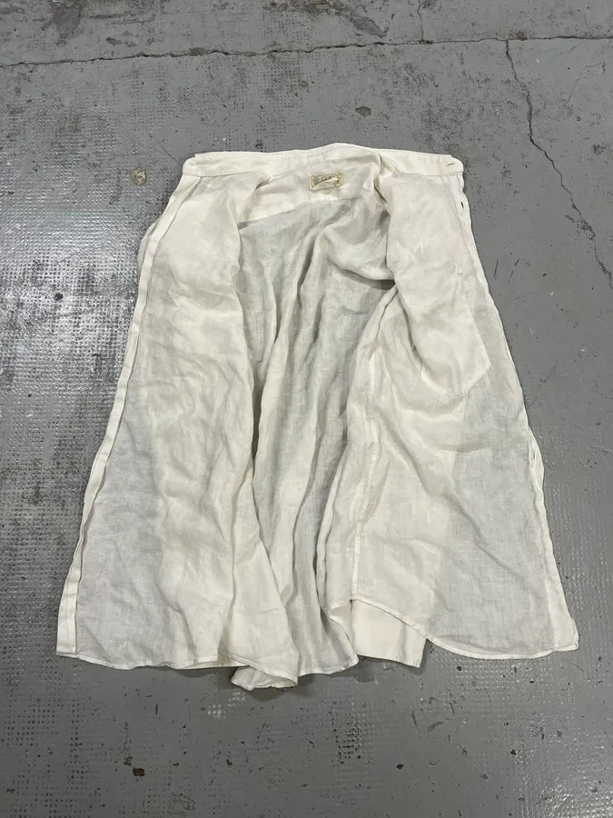 1990s Gucci White Linen Embroidered Shirt MHUHHiA 10