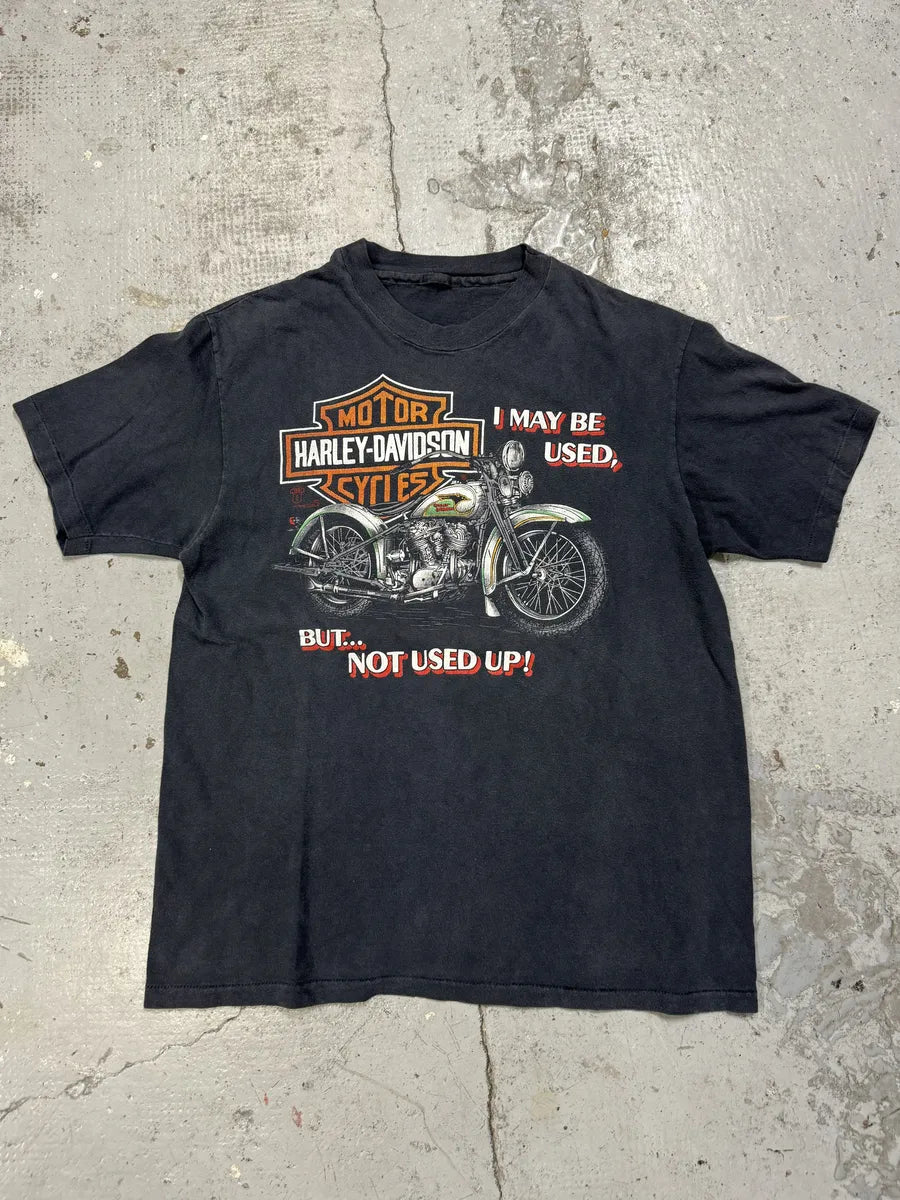 1990s Harley Davidson Motor Cycles Grey Graphic T-Shirt unpIfAR 0