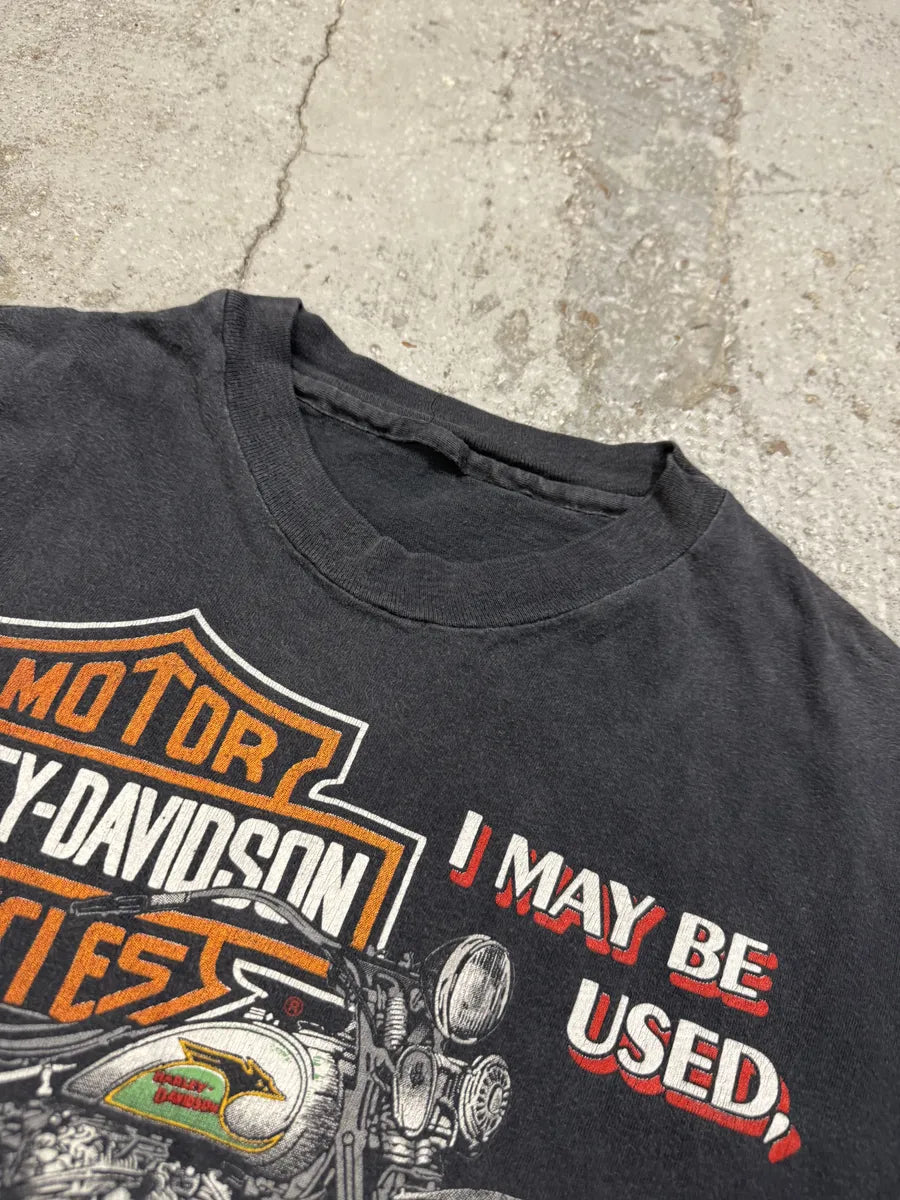 1990s Harley Davidson Motor Cycles Grey Graphic T-Shirt unpIfAR 6