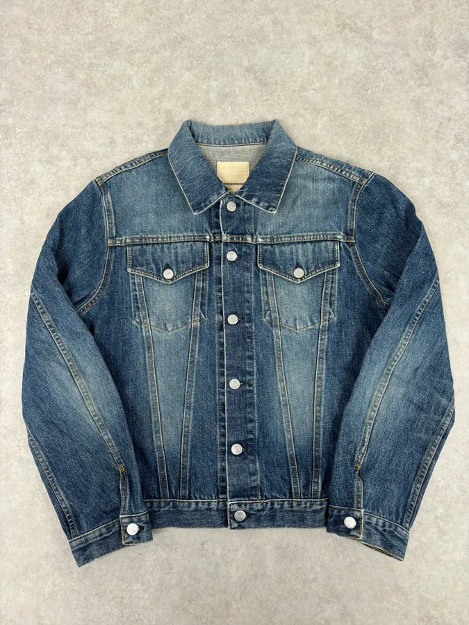 1990s Helmut Lang Navy Contrast Stitch Denim Jacket PjigGRE 0