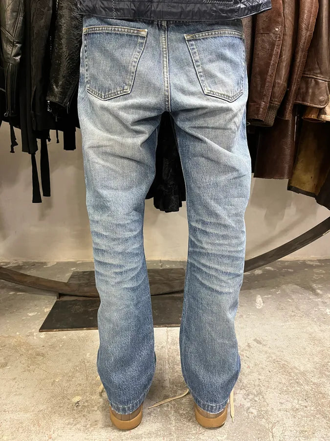 1990s Helmut Lang Straight Faded Blue Jeans (M) mwDOdeY 2
