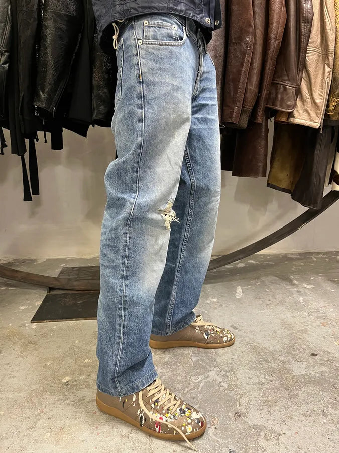 1990s Helmut Lang Straight Faded Blue Jeans (M) mwDOdeY 3
