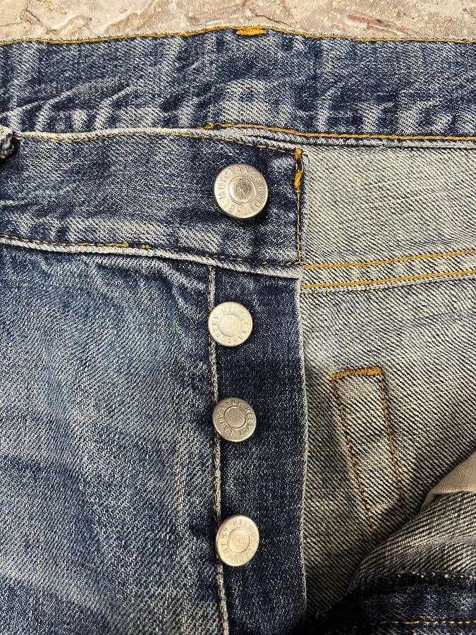 1990s Helmut Lang Straight Faded Blue Jeans (M) mwDOdeY 7