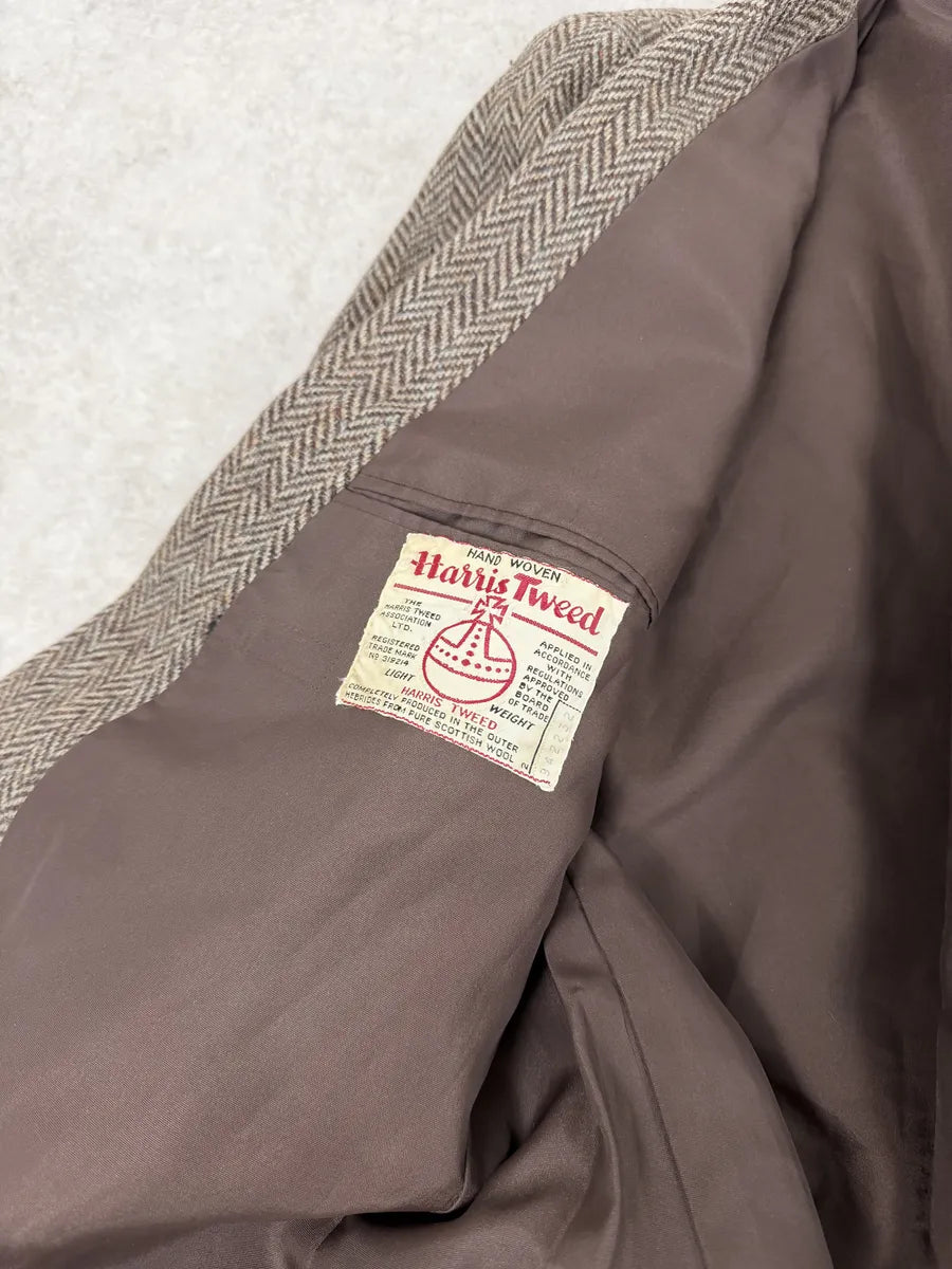 1990s Hermès Tweed Brown Blazer Jacket VVrZYxS 10