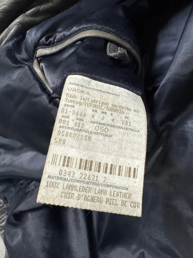 1990s Hugo Boss Contemporary Eroded Leather Jacket YIJWzNY 7