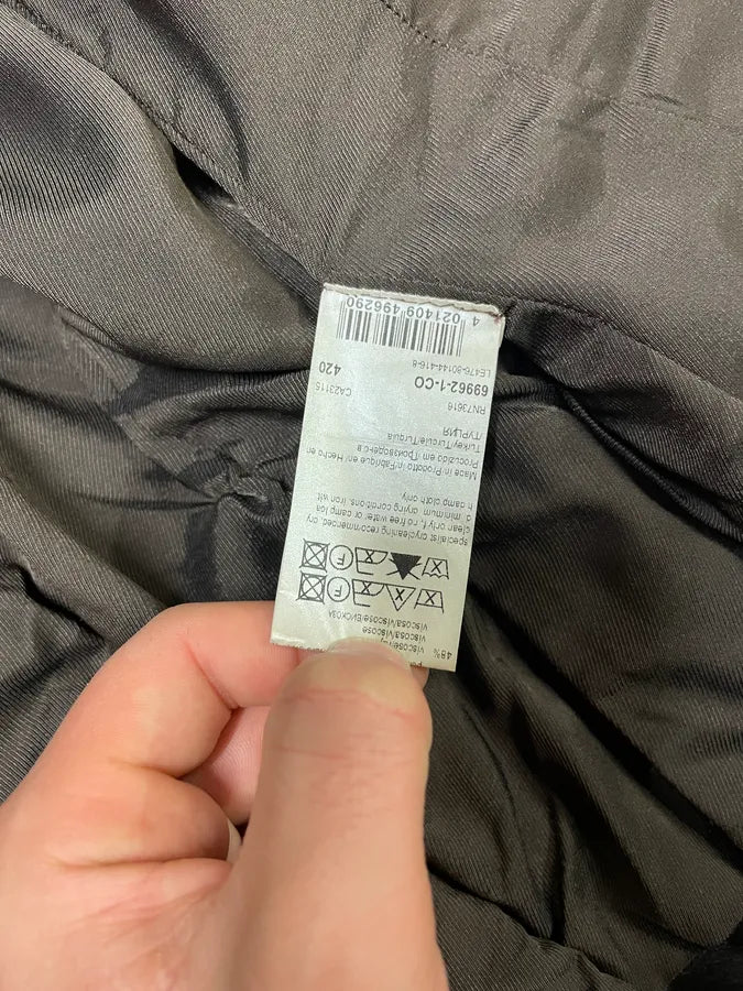 1990s Hugo Boss Pony Hair Black Irregular Blazer Leather Jacket (S/M) 7