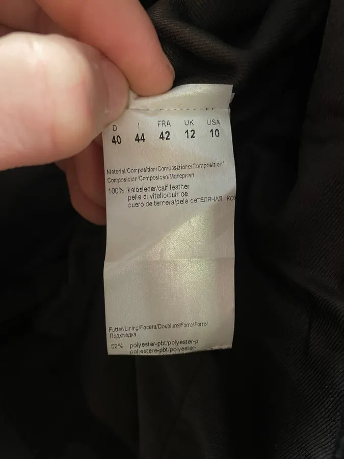 1990s Hugo Boss Pony Hair Black Irregular Blazer Leather Jacket (S/M) 8