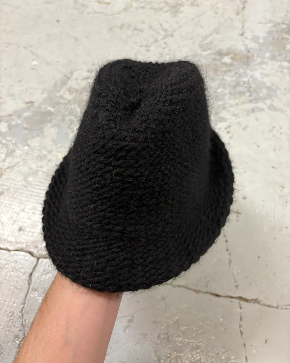 1990s Issey Miyake Black Tweed Hat CyjRTsm 0