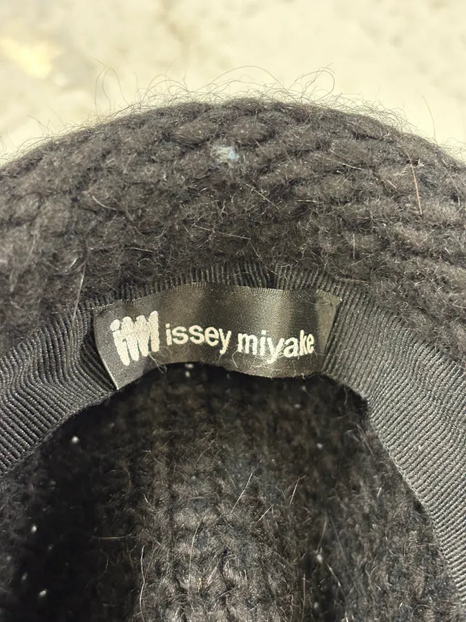 1990s Issey Miyake Black Tweed Hat CyjRTsm 4