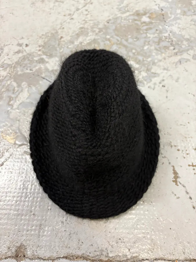 1990s Issey Miyake Black Tweed Hat CyjRTsm 2
