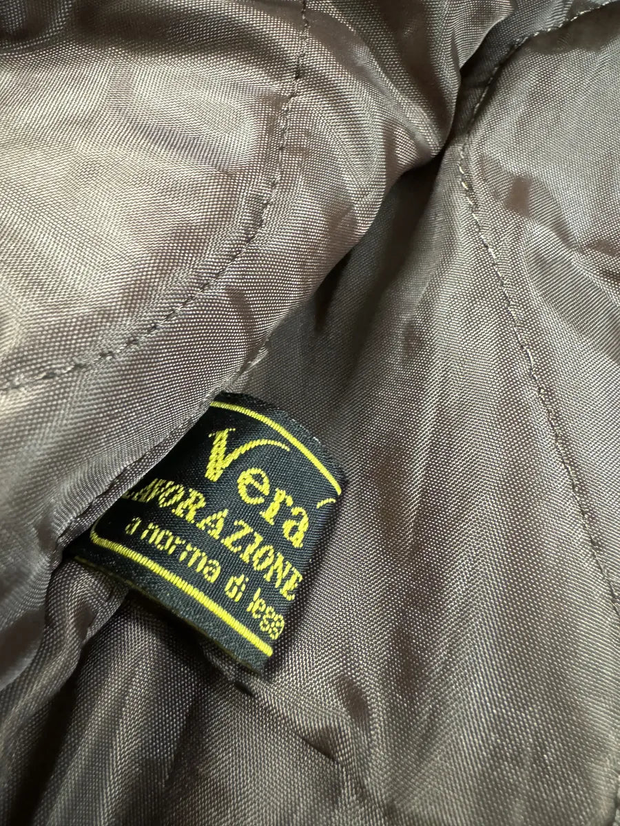 1990s Italian Artisanal Eroded Leather Jacket (XS/S) 12