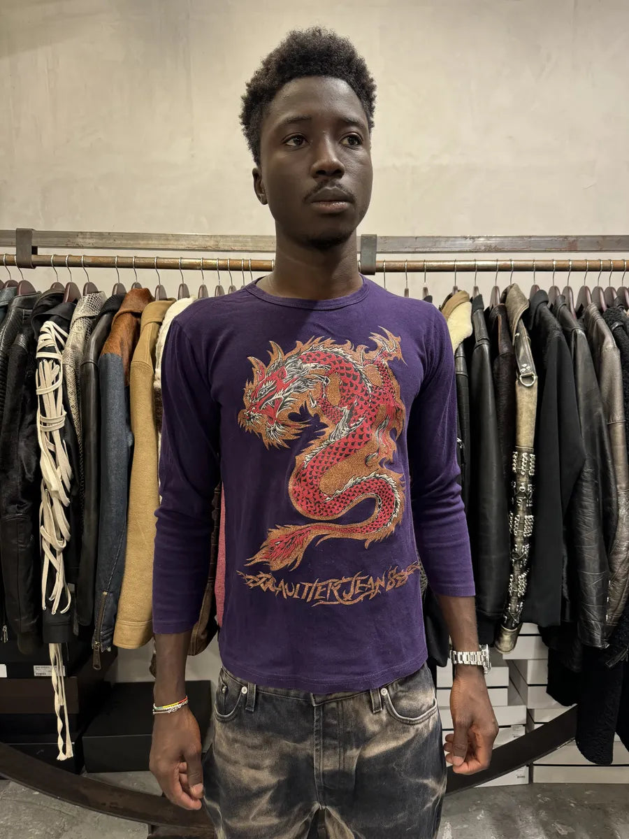 1990s Jean Paul Gaultier Asian Dragon Purple Longsleeves tWcIono 2