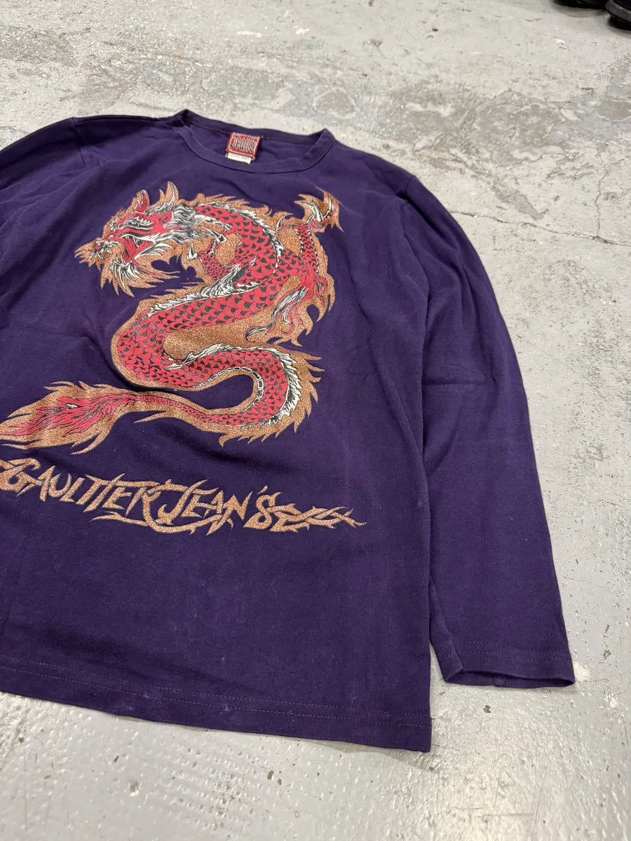 1990s Jean Paul Gaultier Asian Dragon Purple Longsleeves tWcIono 6