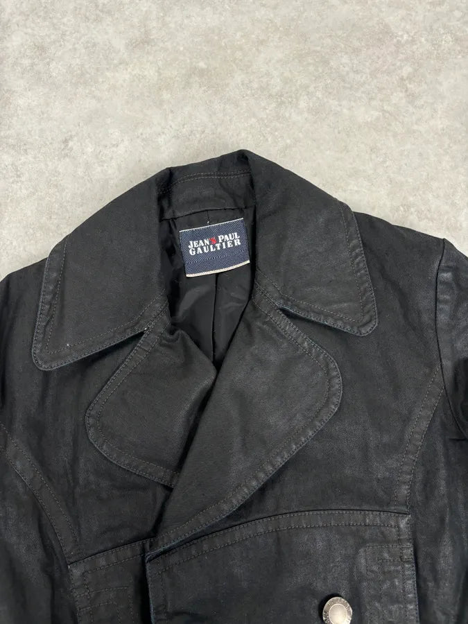 2000s Jean Paul Gaultier Black Detachable 2 in 1 Multi-Pocket Trench Jacket aukvYmr 9