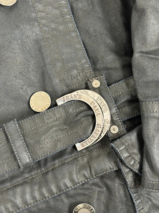 2000s Jean Paul Gaultier Black Detachable 2 in 1 Multi-Pocket Trench Jacket aukvYmr 13