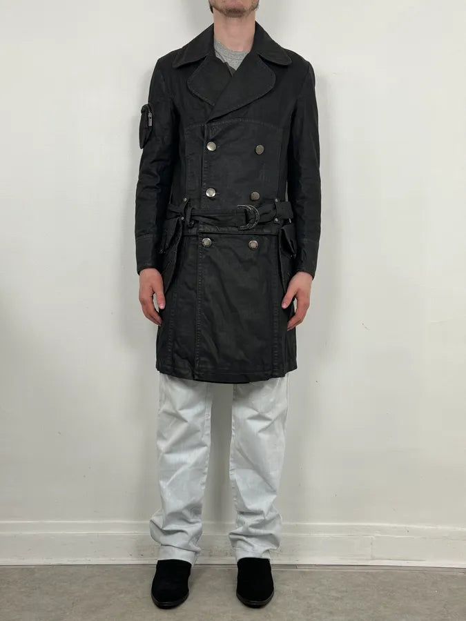 2000s Jean Paul Gaultier Black Detachable 2 in 1 Multi-Pocket Trench Jacket aukvYmr 2