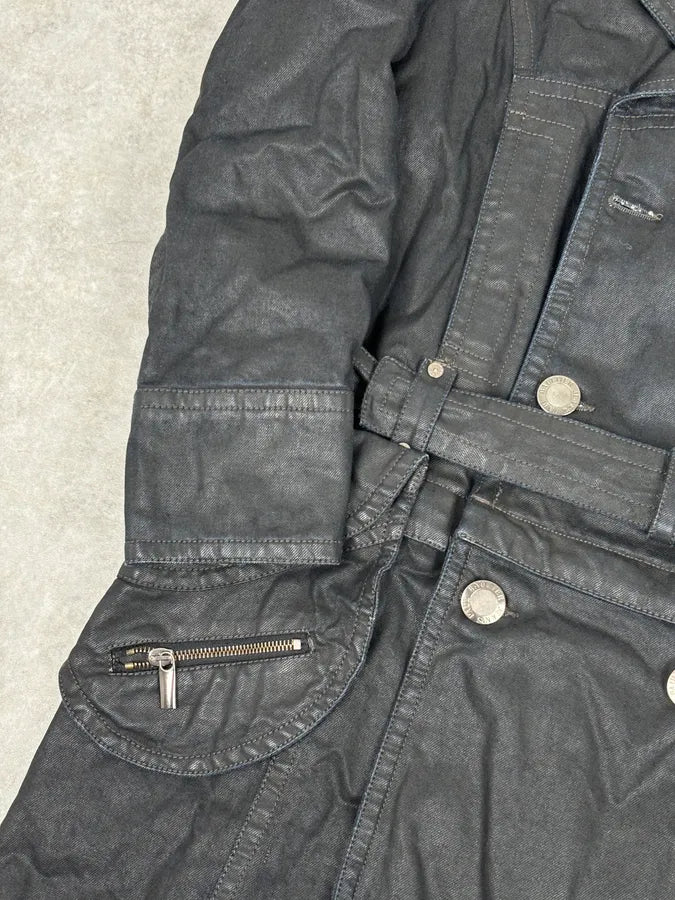 2000s Jean Paul Gaultier Black Detachable 2 in 1 Multi-Pocket Trench Jacket aukvYmr 11