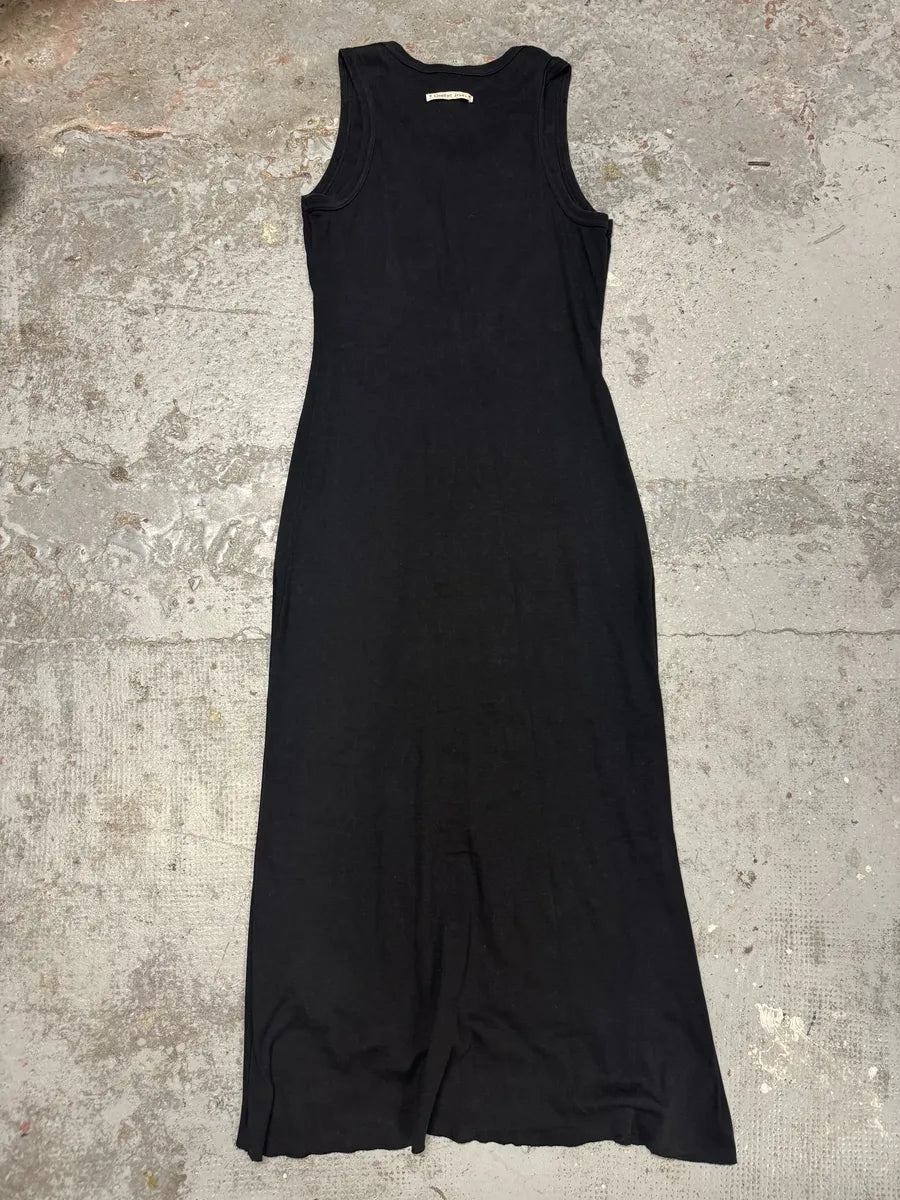 1990s Jean Paul Gaultier Black Naked Cross Long Dress LooWSVD 1