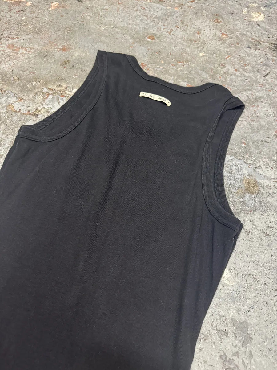 1990s Jean Paul Gaultier Black Naked Cross Long Dress LooWSVD 3