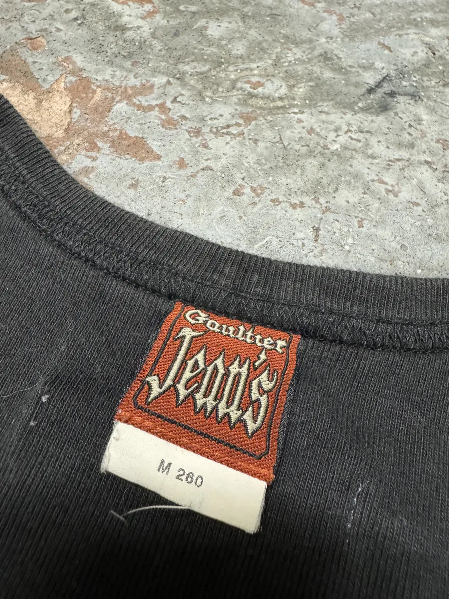 1990s Jean Paul Gaultier Black Naked Cross Long Dress LooWSVD 6