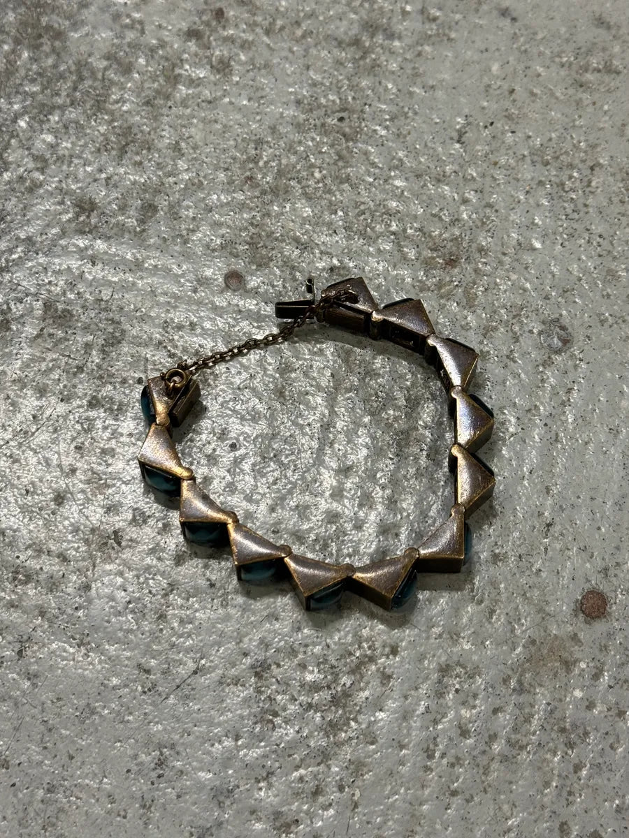 1990s Jean Paul Gaultier Blue Faceted Stone Bracelet pNsnNEg 2