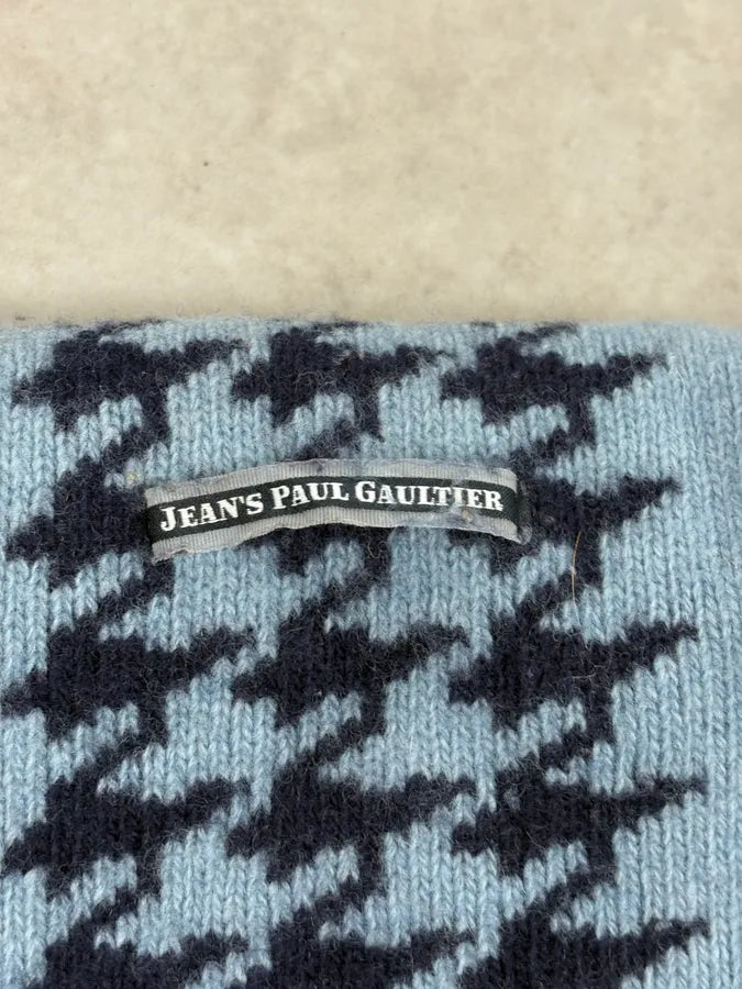 1990s Jean Paul Gaultier Blue Gradiant Pattern Wool Shoulder Bag XjtTmRd 9