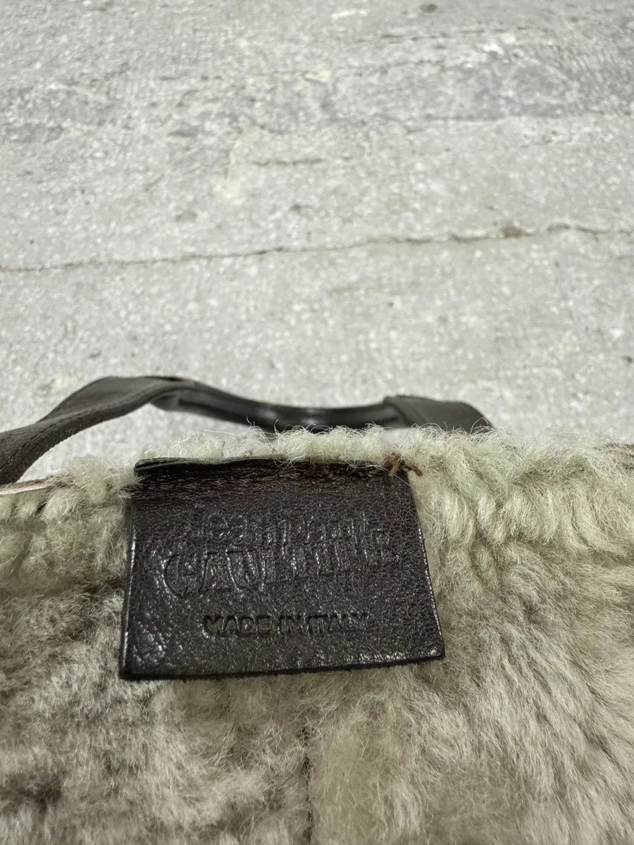 1990s Jean Paul Gaultier Brown Leather Shearling Bag jkGdvsN 7