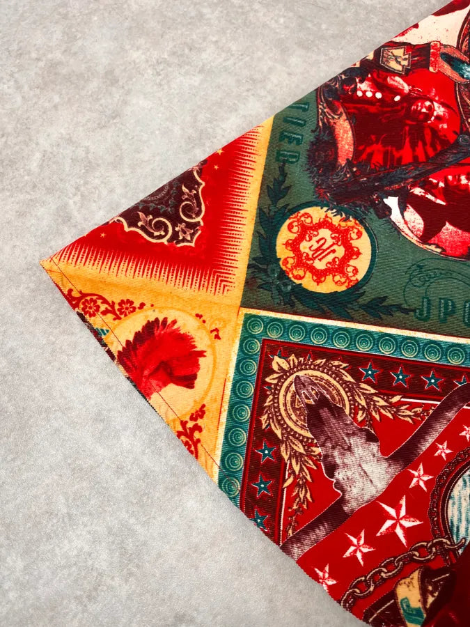 1990s Jean Paul Gaultier Cardigan & Skirt Red Abstract Indian Set yPFJpUC 12