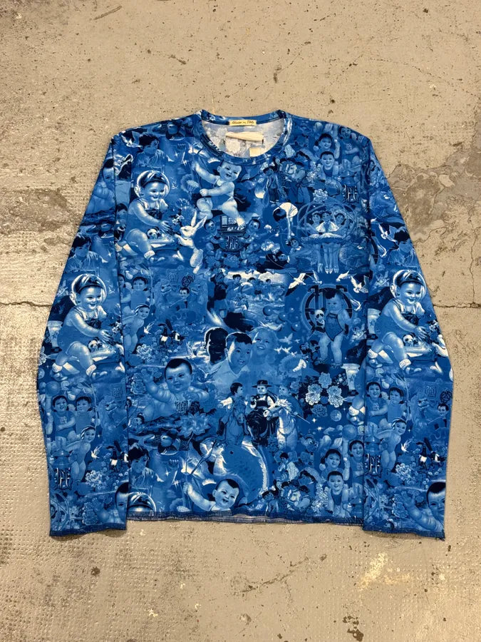 1990s Jean Paul Gaultier Chinese Propaganda Blue Longsleeve dfjZijN 2