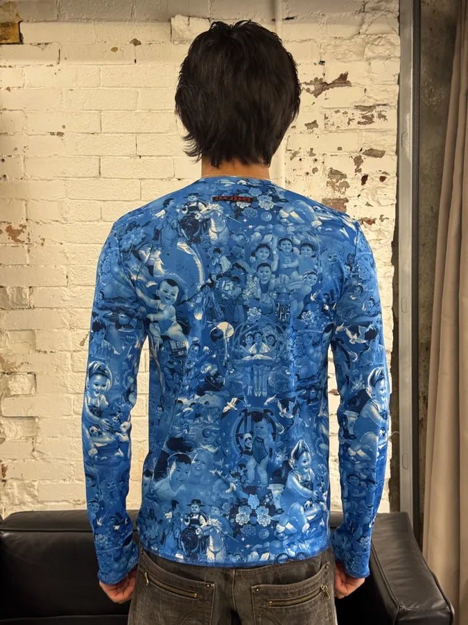 1990s Jean Paul Gaultier Chinese Propaganda Blue Longsleeve dfjZijN 1