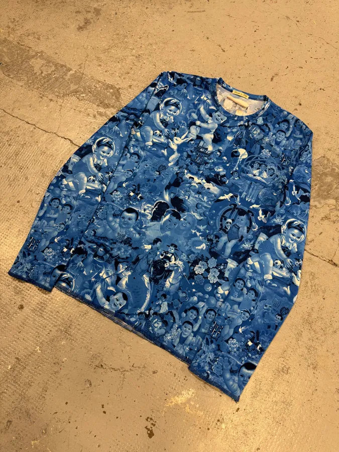1990s Jean Paul Gaultier Chinese Propaganda Blue Longsleeve dfjZijN 4