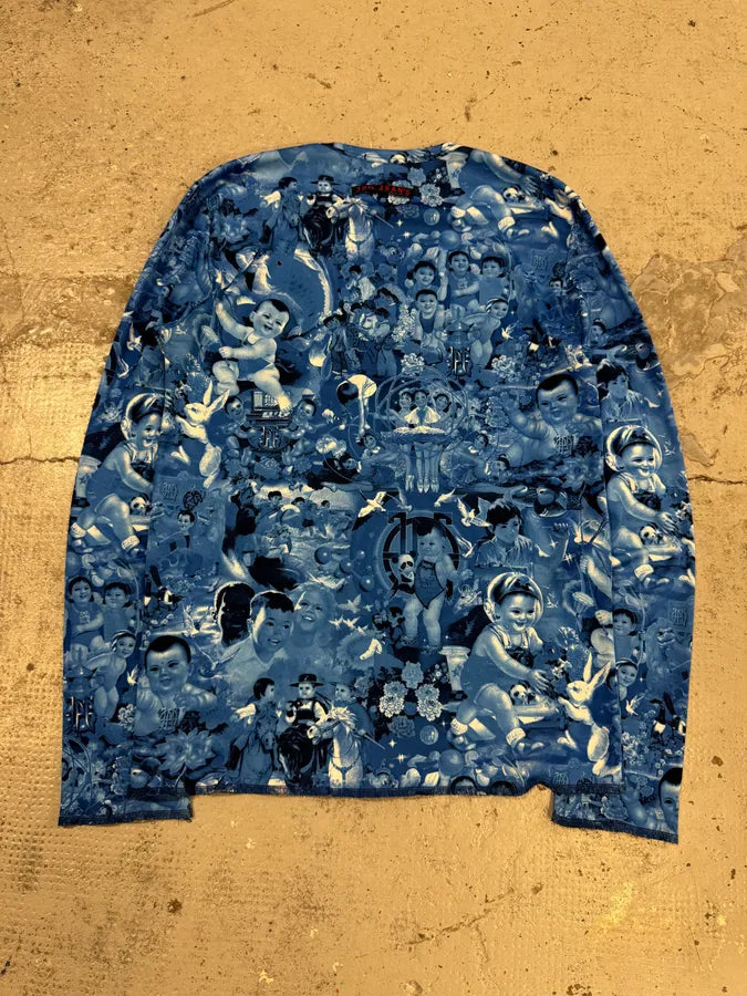 1990s Jean Paul Gaultier Chinese Propaganda Blue Longsleeve dfjZijN 5