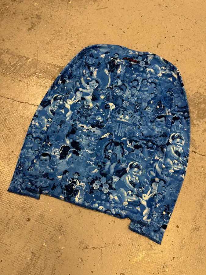 1990s Jean Paul Gaultier Chinese Propaganda Blue Longsleeve dfjZijN 6