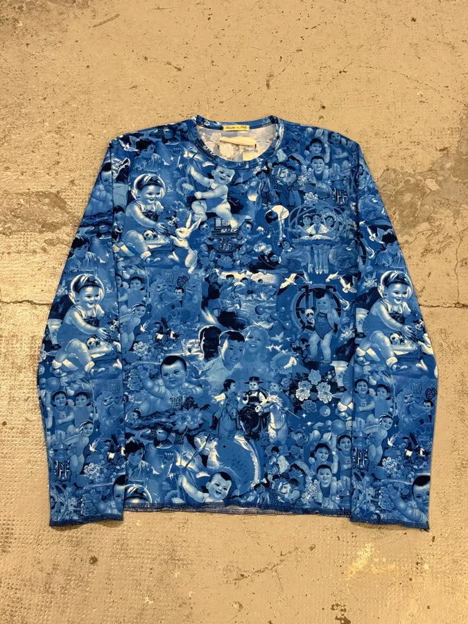 1990s Jean Paul Gaultier Chinese Propaganda Blue Longsleeve dfjZijN 7