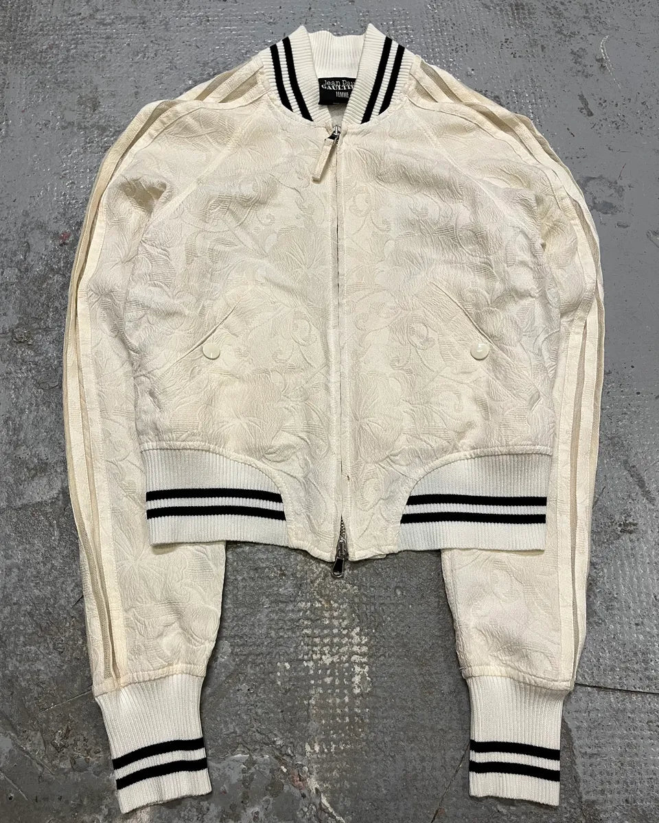 1990s Jean Paul Gaultier Creamy White Embroidered Jacket jHjgmsf 0