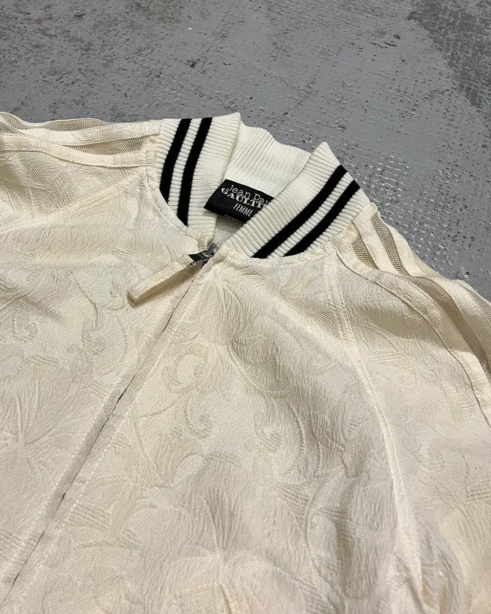 1990s Jean Paul Gaultier Creamy White Embroidered Jacket jHjgmsf 4