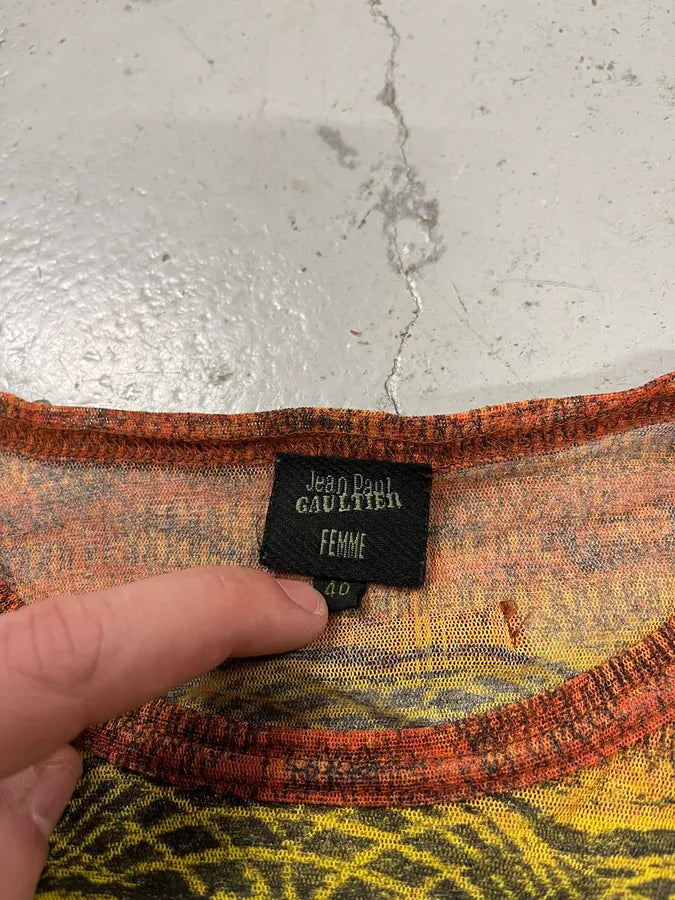 1990s Jean Paul Gaultier Dramatic Love Mesh Top cgjhDJy 7