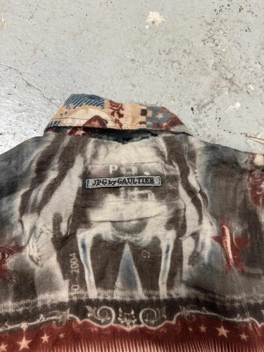 1990s Jean Paul Gaultier Native American Indian Contemporary Shirt (XS) 2
