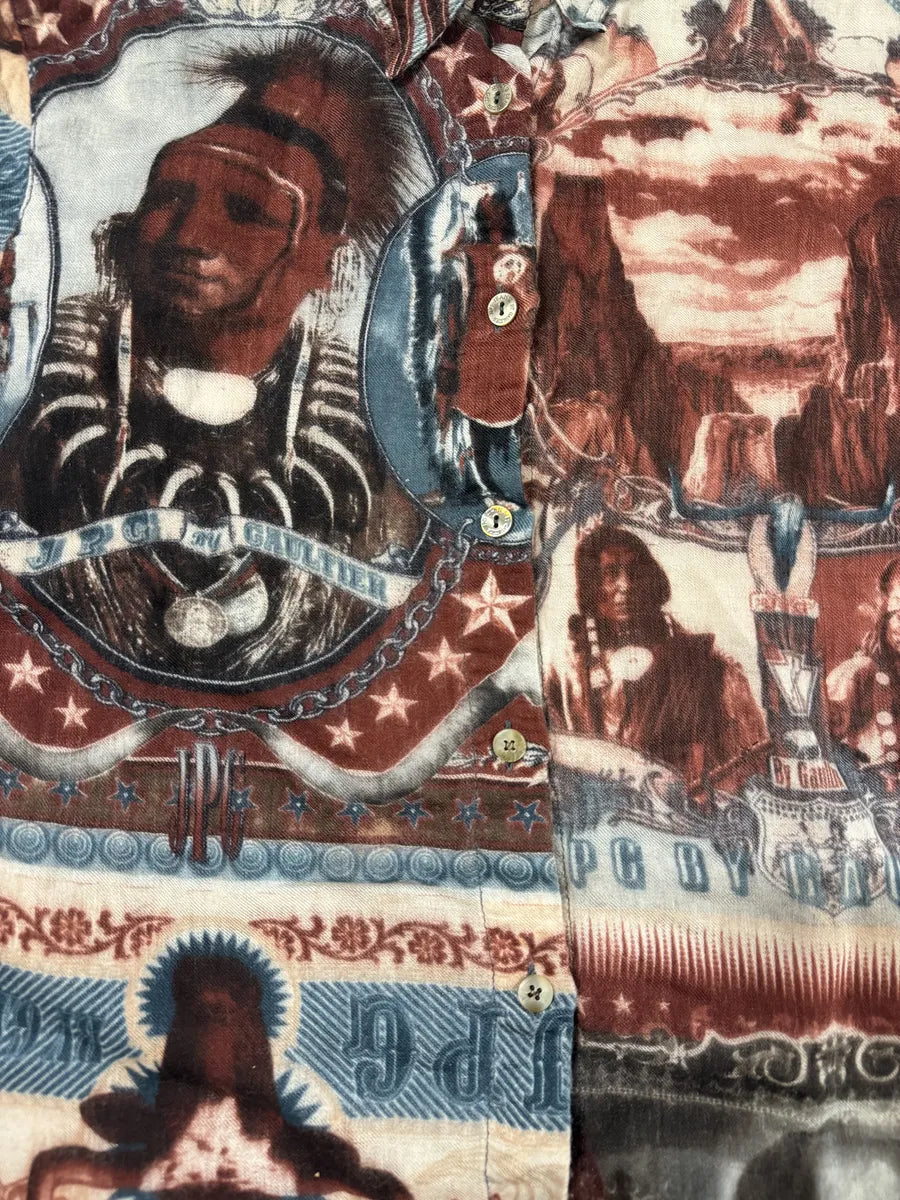 1990s Jean Paul Gaultier Native American Indian Contemporary Shirt (XS) 6