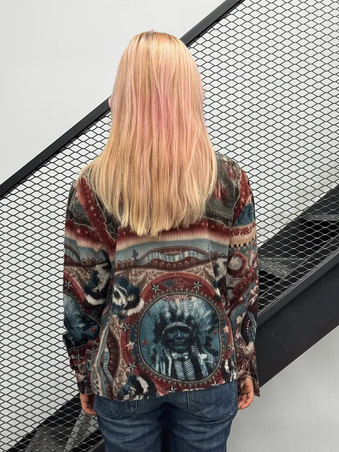1990s Jean Paul Gaultier Native American Indian Contemporary Shirt zrzxwah 3