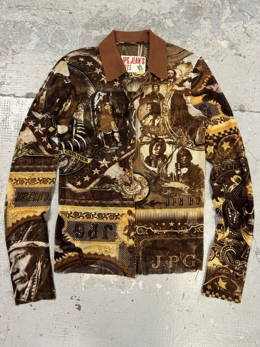 1990s Jean Paul Gaultier Native American Indian Shirt lSTYFmg 3