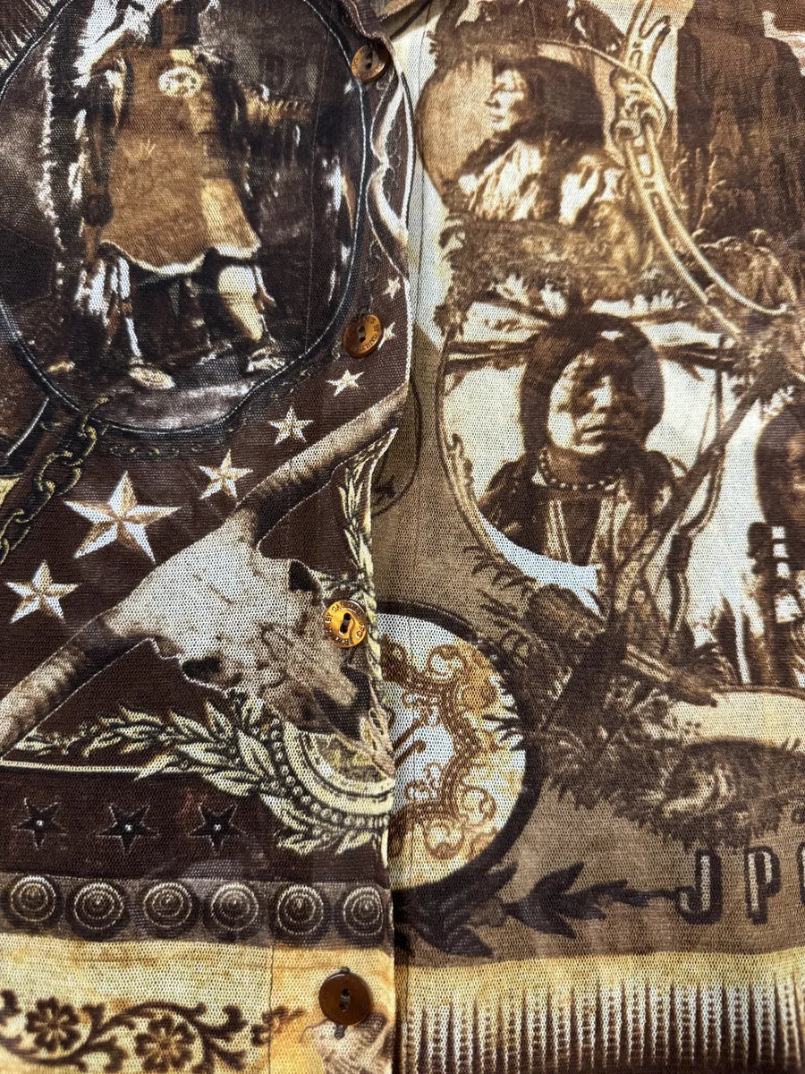 1990s Jean Paul Gaultier Native American Indian Shirt lSTYFmg 7