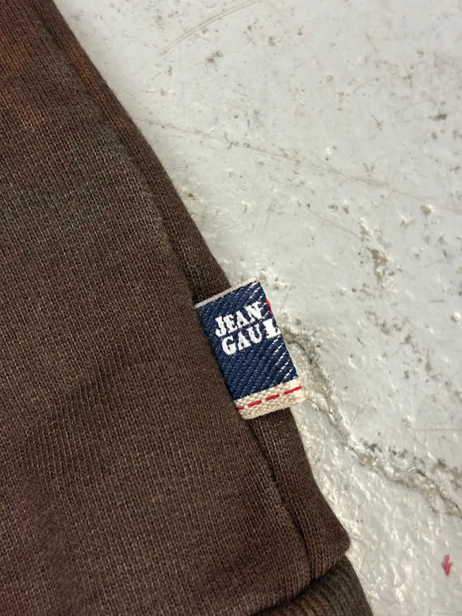 1990s Jean Paul Gaultier Outlaws Territory Biker Brown Zip-up Sweater wPSCbZs 10