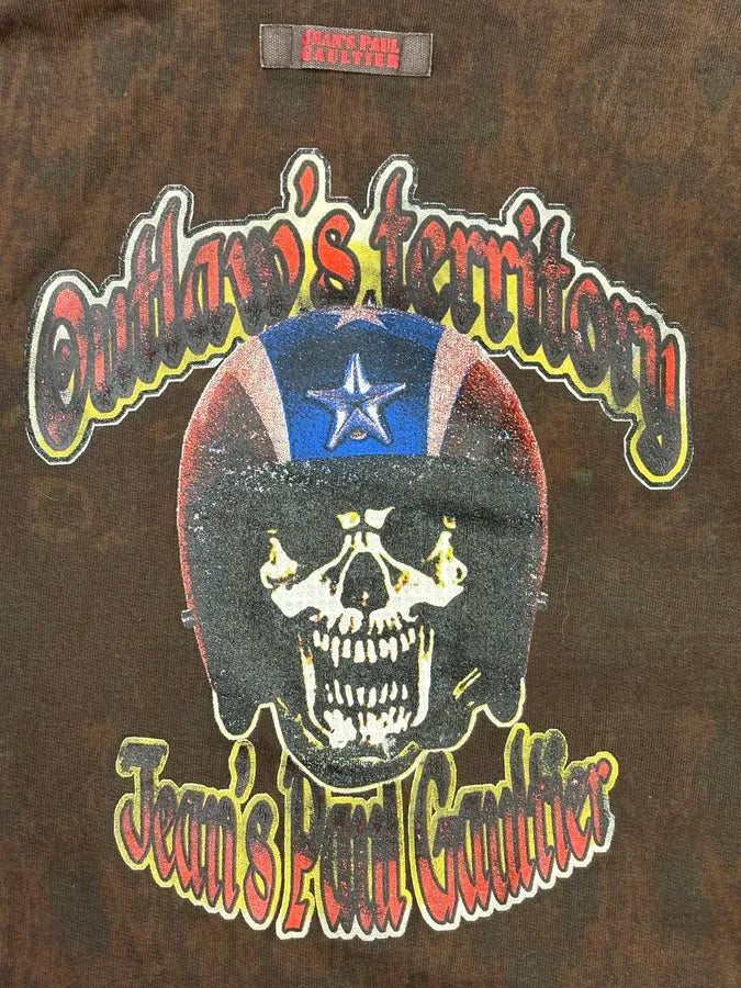 1990s Jean Paul Gaultier Outlaws Territory Biker Brown Zip-up Sweater wPSCbZs 6