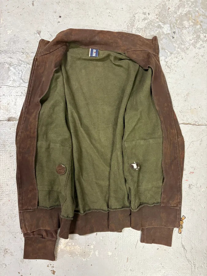 1990s Jean Paul Gaultier Outlaws Territory Biker Brown Zip-up Sweater wPSCbZs 7