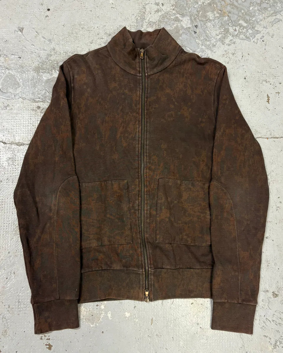 1990s Jean Paul Gaultier Outlaws Territory Biker Brown Zip-up Sweater wPSCbZs 1